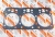 400603-00111B Прокладка головки блока цилиндров (ГБЦ) GASKET,CYLINDER HEAD Doosan на двигатель DE12TIS Взаимозаменяемый номер: 40060300111B, 40060300111В